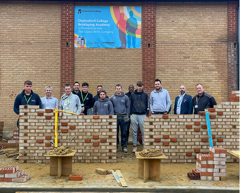 Chelmsford College Partner with Classic Brick Company to Build Bricklayers’ Futures